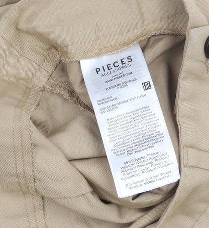 Womens UK Size XS Pieces   Beige Trousers
