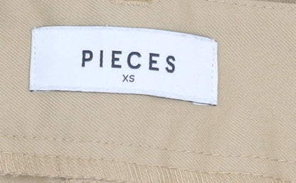Womens UK Size XS Pieces   Beige Trousers