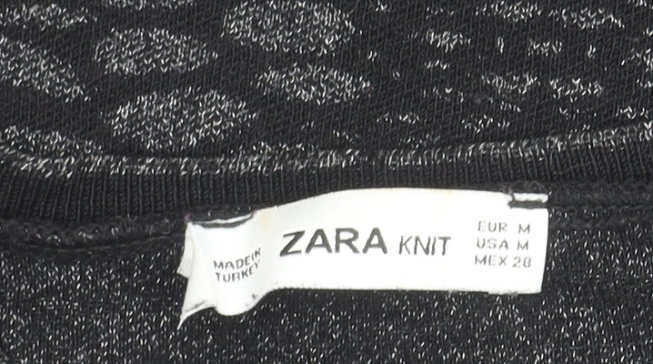 Womens UK Size M Zara Black  T-Shirt