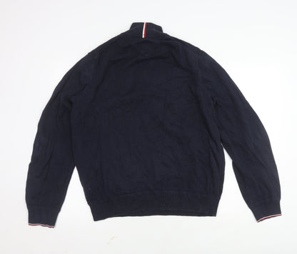 Tommy Hilfiger Men's Blue Full Zip Jumper L