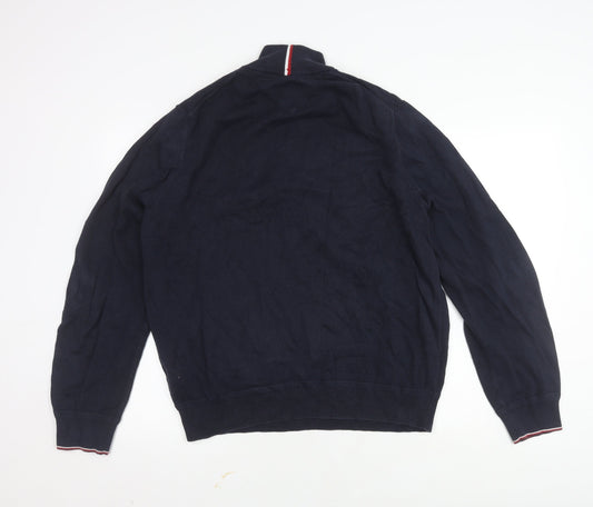 Tommy Hilfiger Men's Blue Full Zip Jumper L