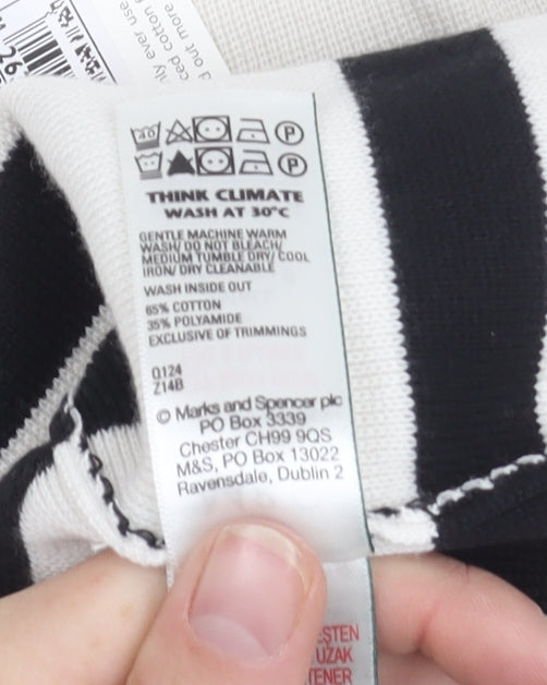 Womens UK Size S Marks and Spencer Black Pullover Jumper