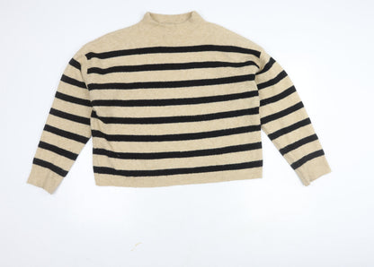 Womens UK Size L MNG Beige Pullover Jumper