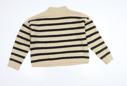 Womens UK Size L MNG Beige Pullover Jumper