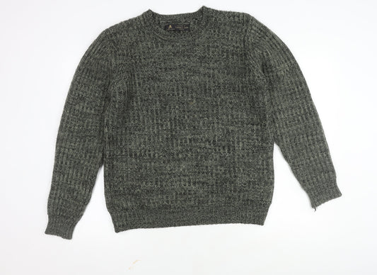 Label Lab Men's Grey Knit Chunky Pullover Jumper M