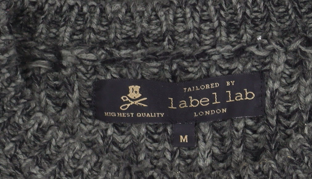 Label Lab Men's Grey Knit Chunky Pullover Jumper M