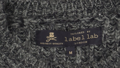Label Lab Men's Grey Knit Chunky Pullover Jumper M