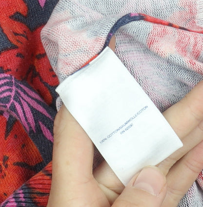 Lands' End Women's Multicoloured Floral Cardigan M