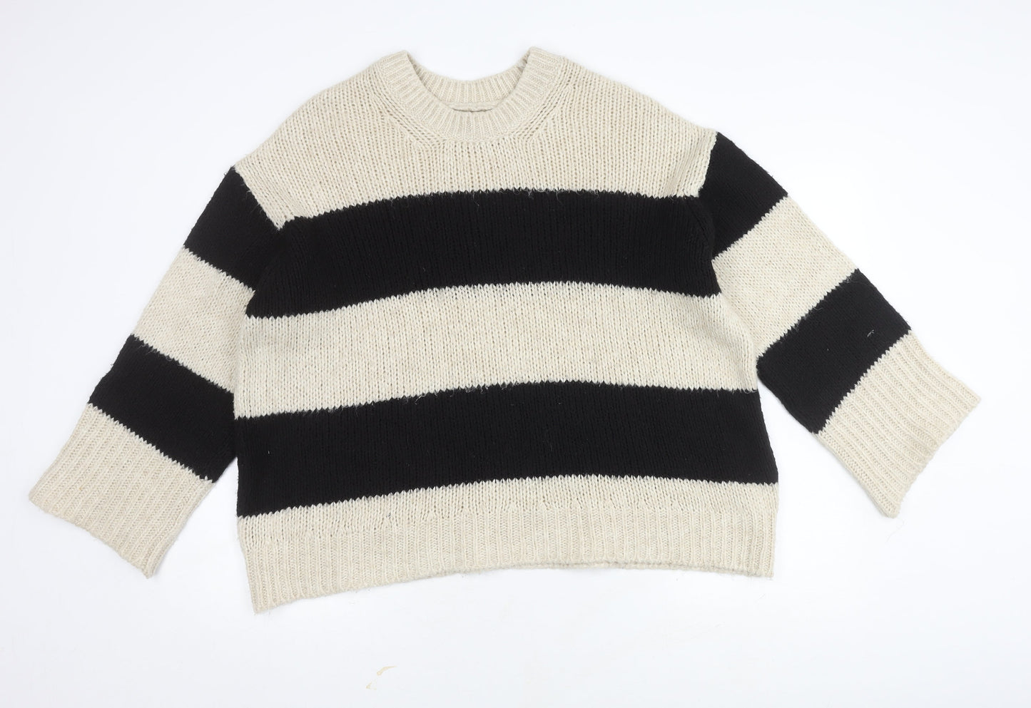 ASOS DESIGN Women's Multicoloured Striped Pullover Jumper M