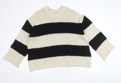 ASOS DESIGN Women's Multicoloured Striped Pullover Jumper M