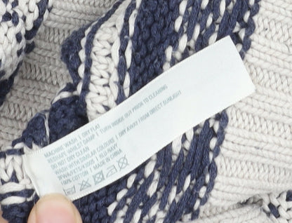 Fat Face Unisex Blue Fair Isle Pullover Jumper Size 14