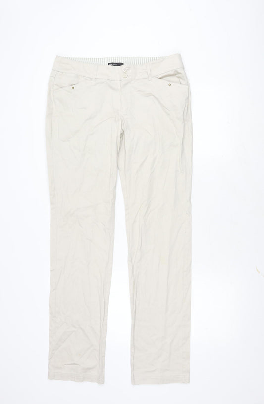 Womens UK Size 14 MNG Regular Fit  Beige Trousers