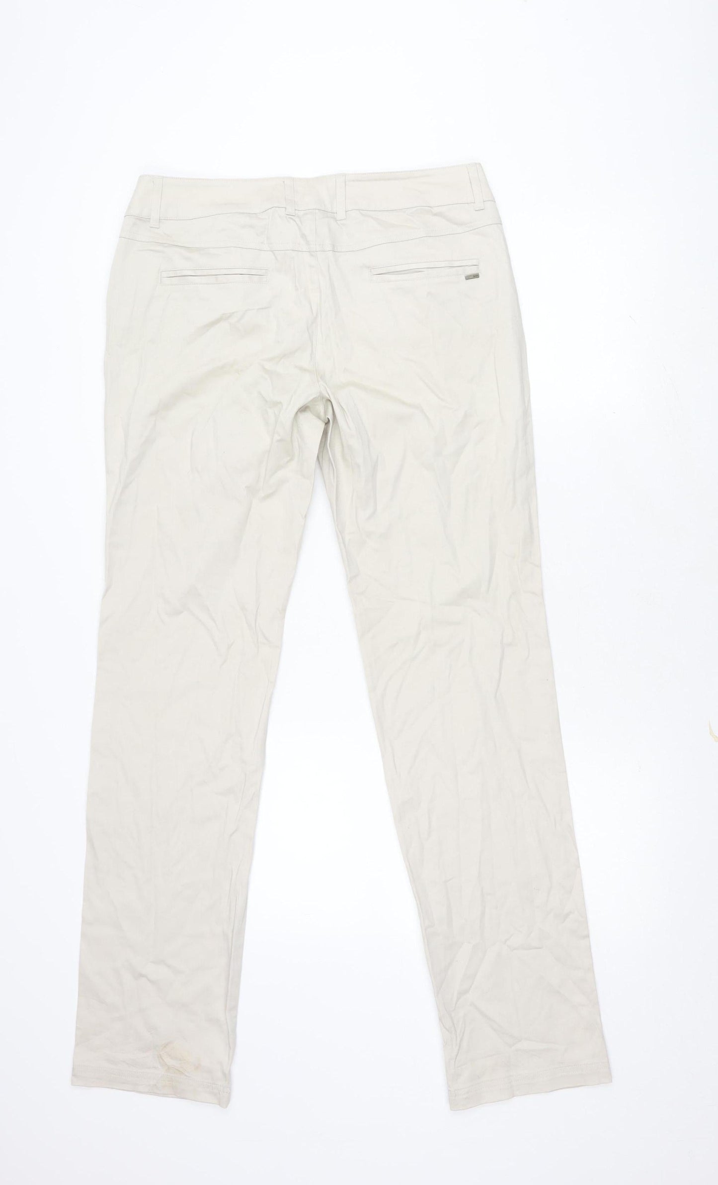 Womens UK Size 14 MNG Regular Fit  Beige Trousers