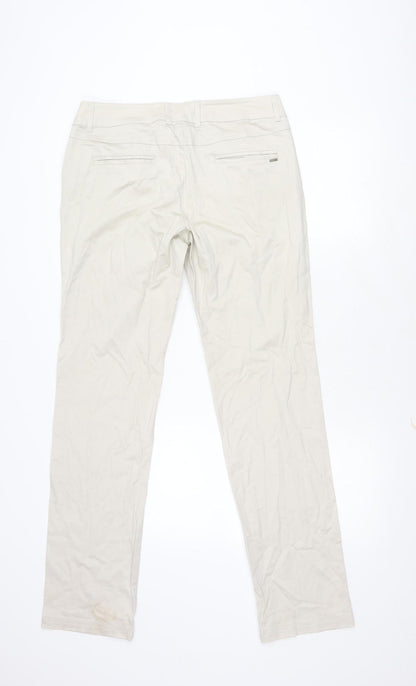 Womens UK Size 14 MNG Regular Fit  Beige Trousers