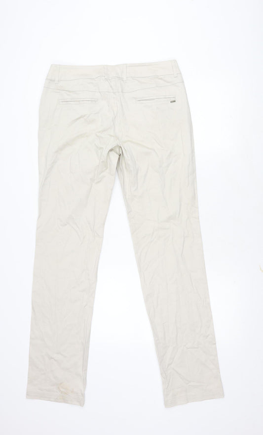 Womens UK Size 14 MNG Regular Fit  Beige Trousers