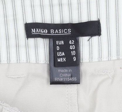 Womens UK Size 14 MNG Regular Fit  Beige Trousers