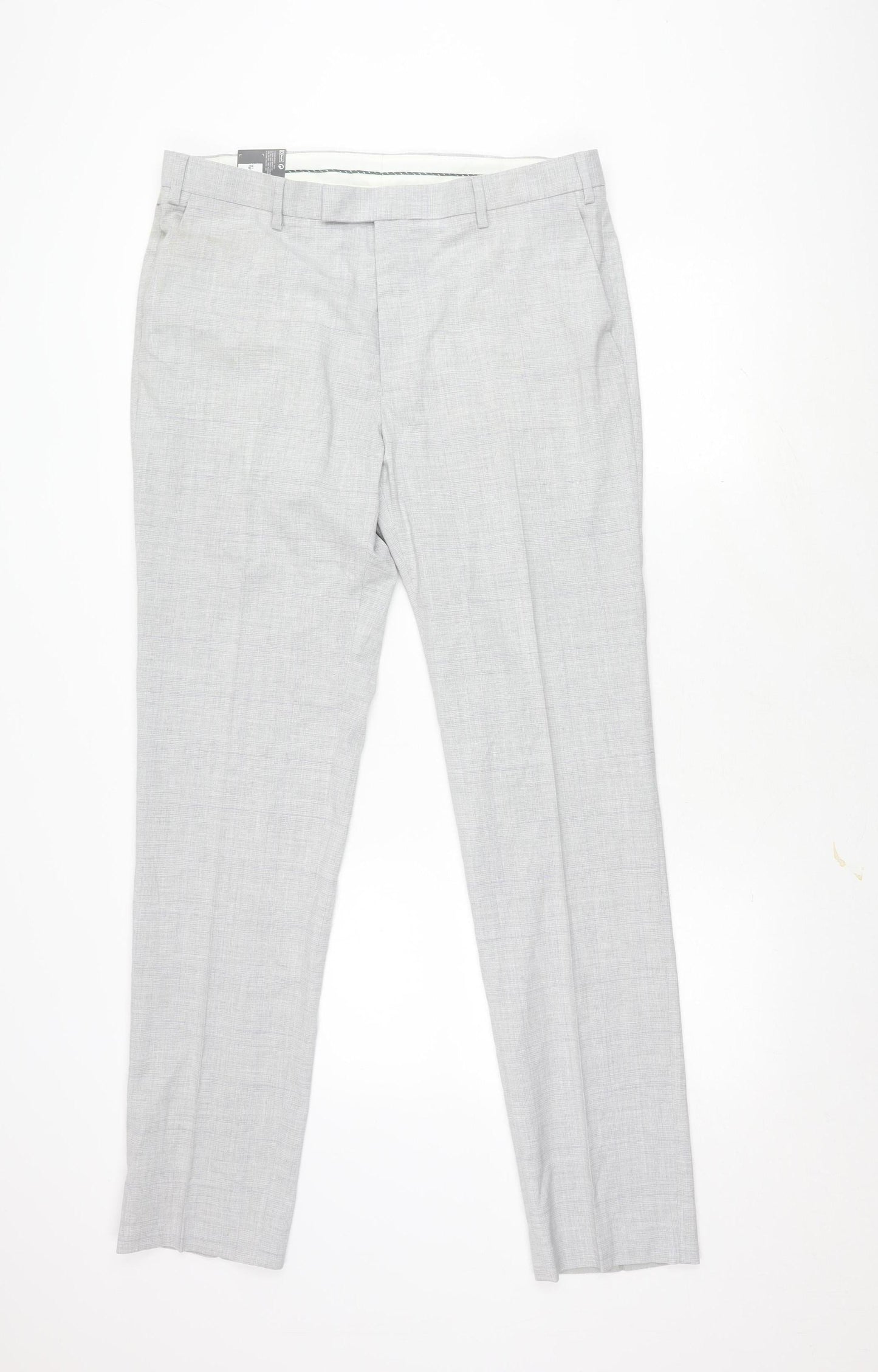 Marks and Spencer Men's Grey Slim Fit Business Trousers 36 in
