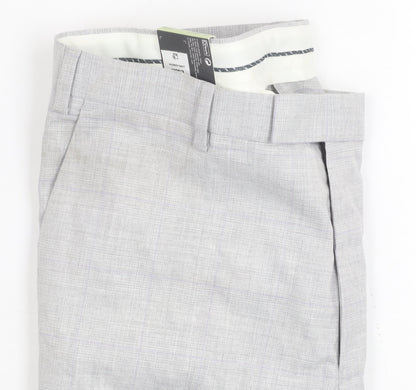 Marks and Spencer Men's Grey Slim Fit Business Trousers 36 in