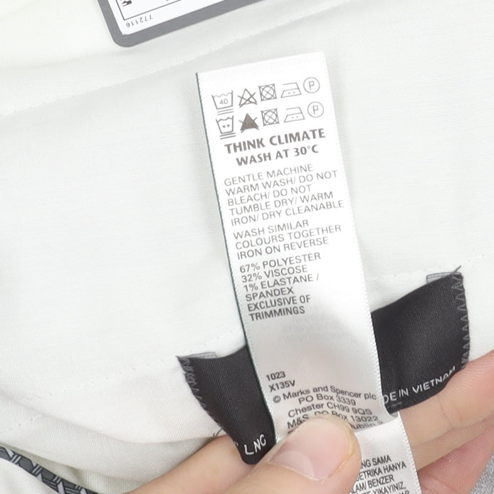 Marks and Spencer Men's Grey Slim Fit Business Trousers 36 in