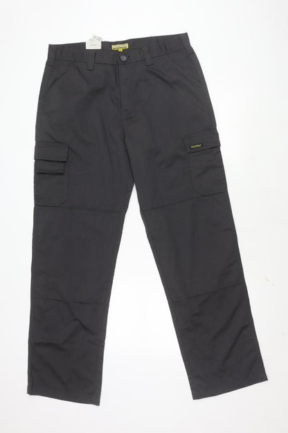 Workwear Men's Black Cargo Trousers L Size