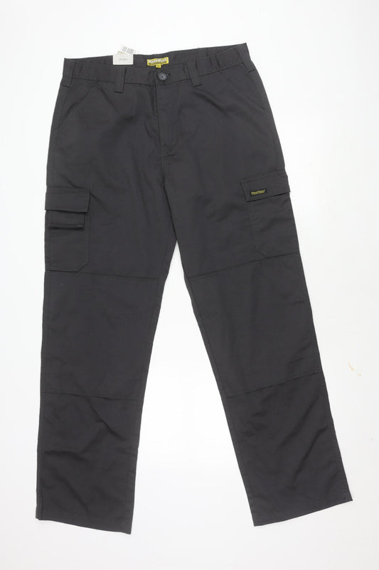 Workwear Men's Black Cargo Trousers L Size