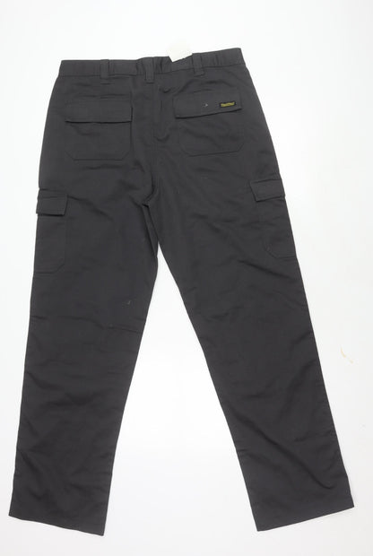 Workwear Men's Black Cargo Trousers L Size