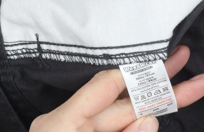 Workwear Men's Black Cargo Trousers L Size