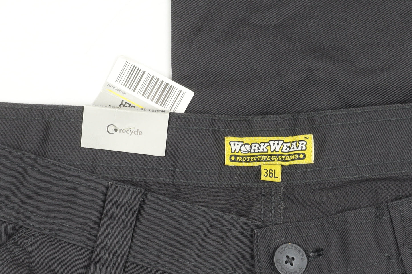 Workwear Men's Black Cargo Trousers L Size