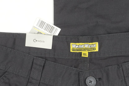 Workwear Men's Black Cargo Trousers L Size