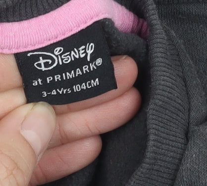 Disney at Primark Girls Black Minnie Mouse Sweatshirt 3-4Y