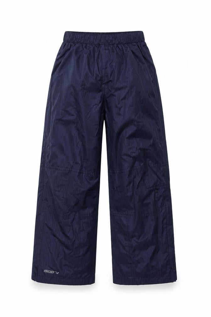 Front view of Mountain Warehouse boys’ blue snow pants 7 years