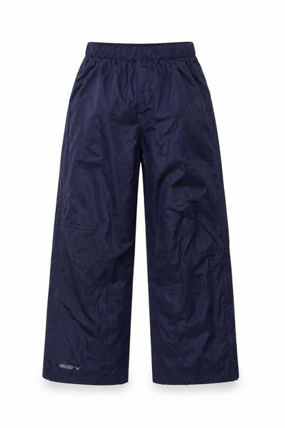 Front view of Mountain Warehouse boys’ blue snow pants 7 years