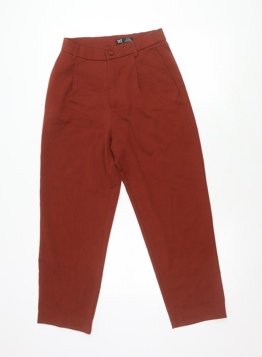 Womens UK Size S Zara Regular Fit  Red Trousers