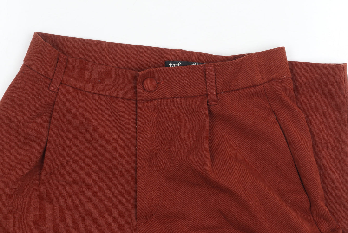 Womens UK Size S Zara Regular Fit  Red Trousers
