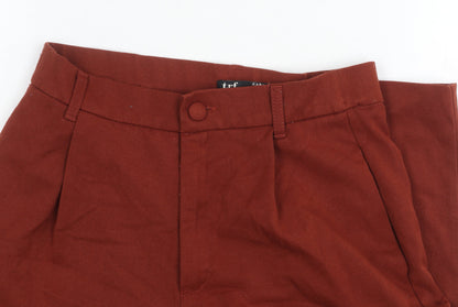 Womens UK Size S Zara Regular Fit  Red Trousers