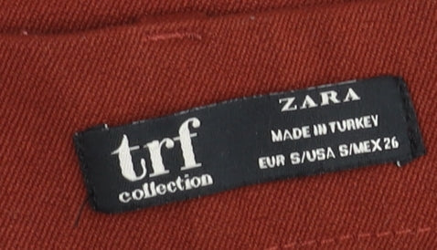 Womens UK Size S Zara Regular Fit  Red Trousers