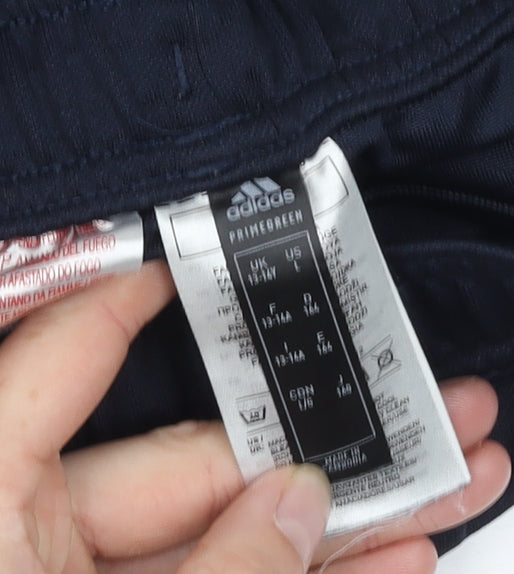 Adidas Boys Blue Track Pants 13-14 Years, L, Running Sports