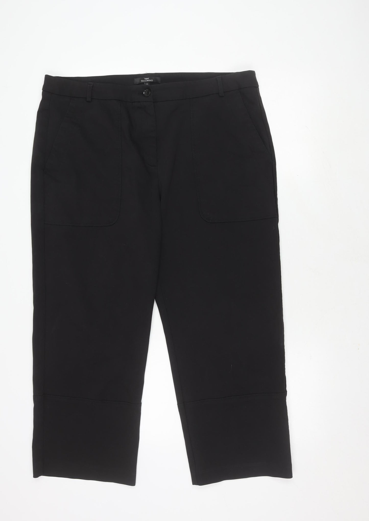 Womens UK Size 18 NEXT Regular Fit  Black Trousers