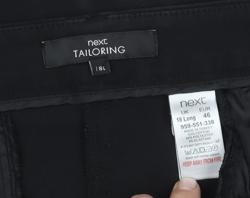 Womens UK Size 18 NEXT Regular Fit  Black Trousers