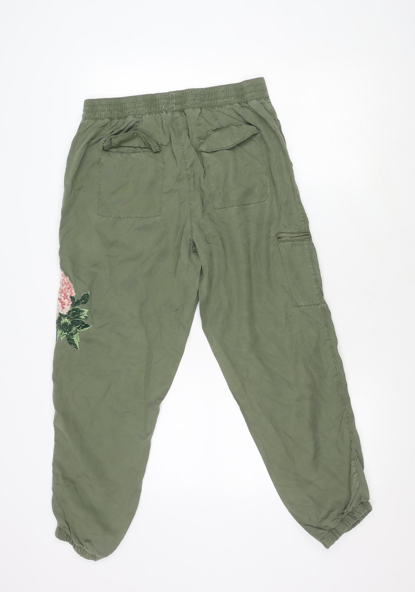 Next Girls Green Trousers, Size 16, Lyocell, Elastic Waist