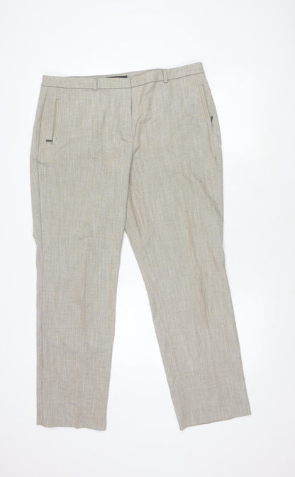 Womens UK Size 16 Marks and Spencer Slim Fit  Beige Trousers