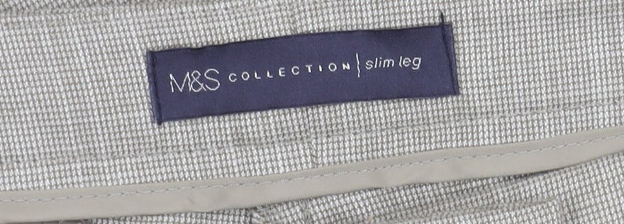 Womens UK Size 16 Marks and Spencer Slim Fit  Beige Trousers