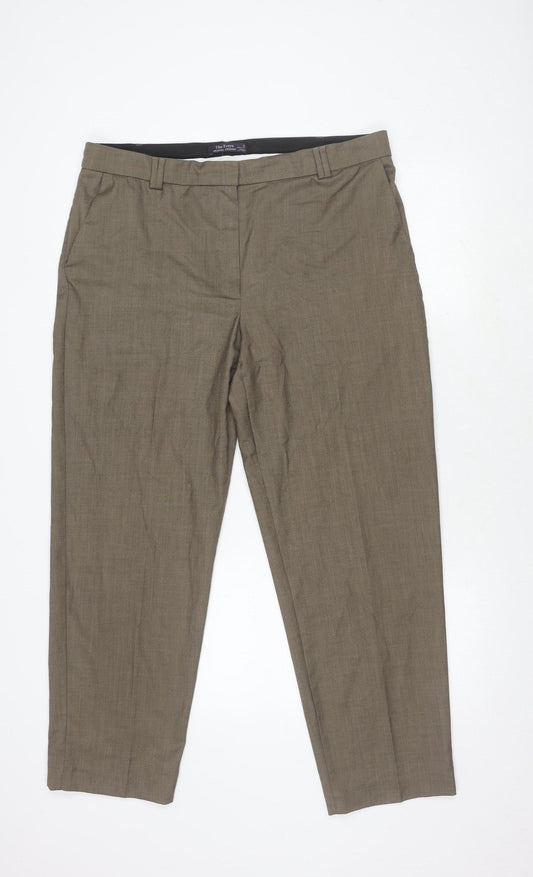 Marks and Spencer Men's Brown Regular Trousers Size 16