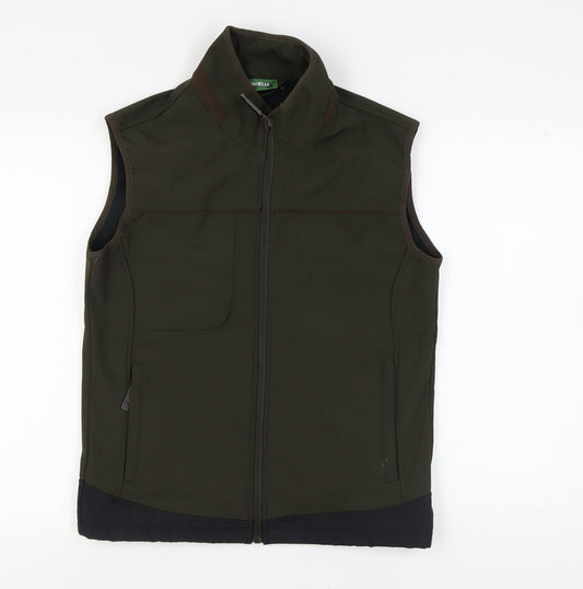 WorkWear Country Men's Green Waistcoat S