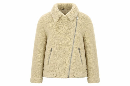 Womens UK Size 10 Divided Beige Biker Coat