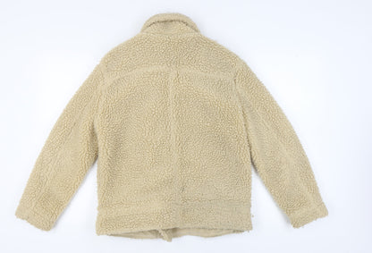 Womens UK Size 10 Divided Beige Biker Coat