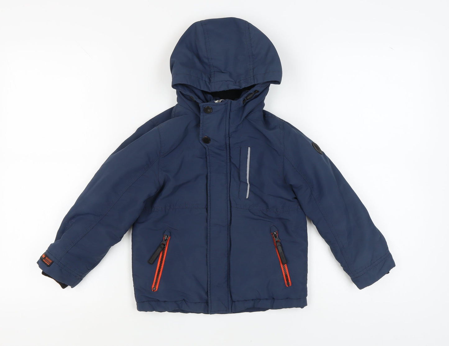 Next Boys Blue Puffer Jacket, 5 Years, Hooded Winter Style