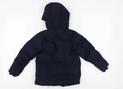 Next Boys Blue Puffer Jacket, Size 5 Years, Hooded, Winter