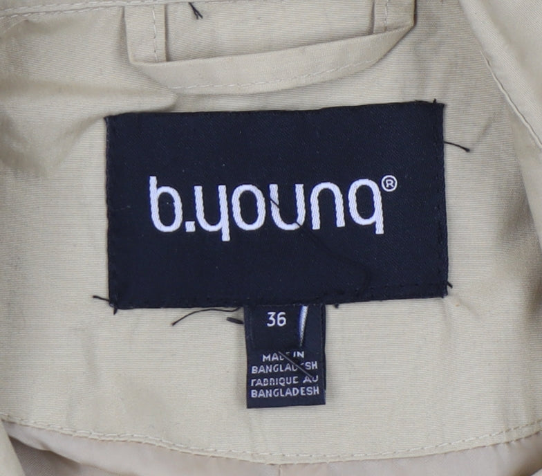 b.young Women's Beige Trench Coat Size 8