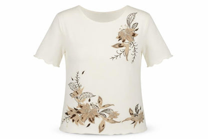 Womens UK Size 10 Damart Beige  T-Shirt